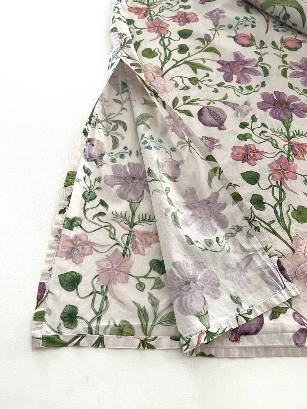 Desmond & Dempsey Lavender Botanical Floral Print Slip Nightgown Size Large - Picture 6 of 10